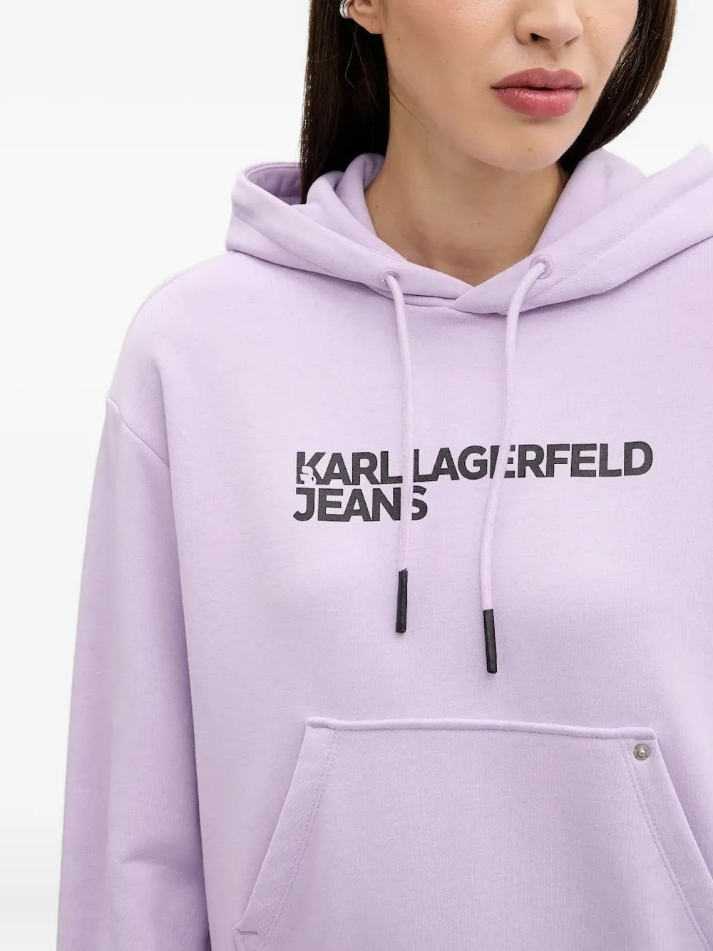 Karl Lagerfeld Jeans Hoodie met logoprint Paars