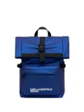 Karl Lagerfeld Jeans roll-top buckle backpack - Blue
