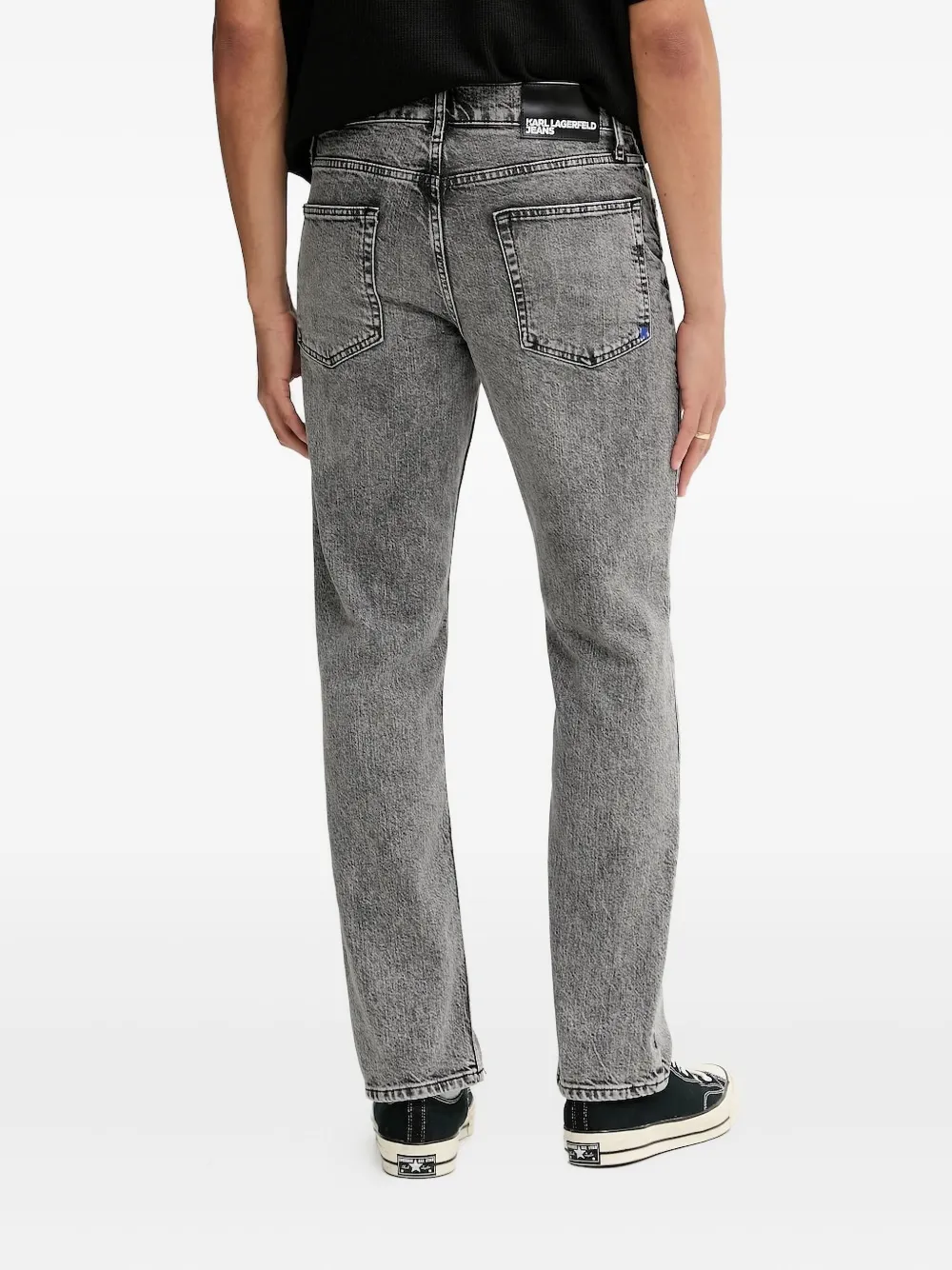 Karl Lagerfeld Jeans Jeans met acid-wassing - Grijs