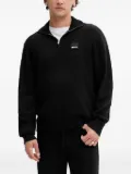 Karl Lagerfeld Jeans half-zip logo-patch sweatshirt - Black