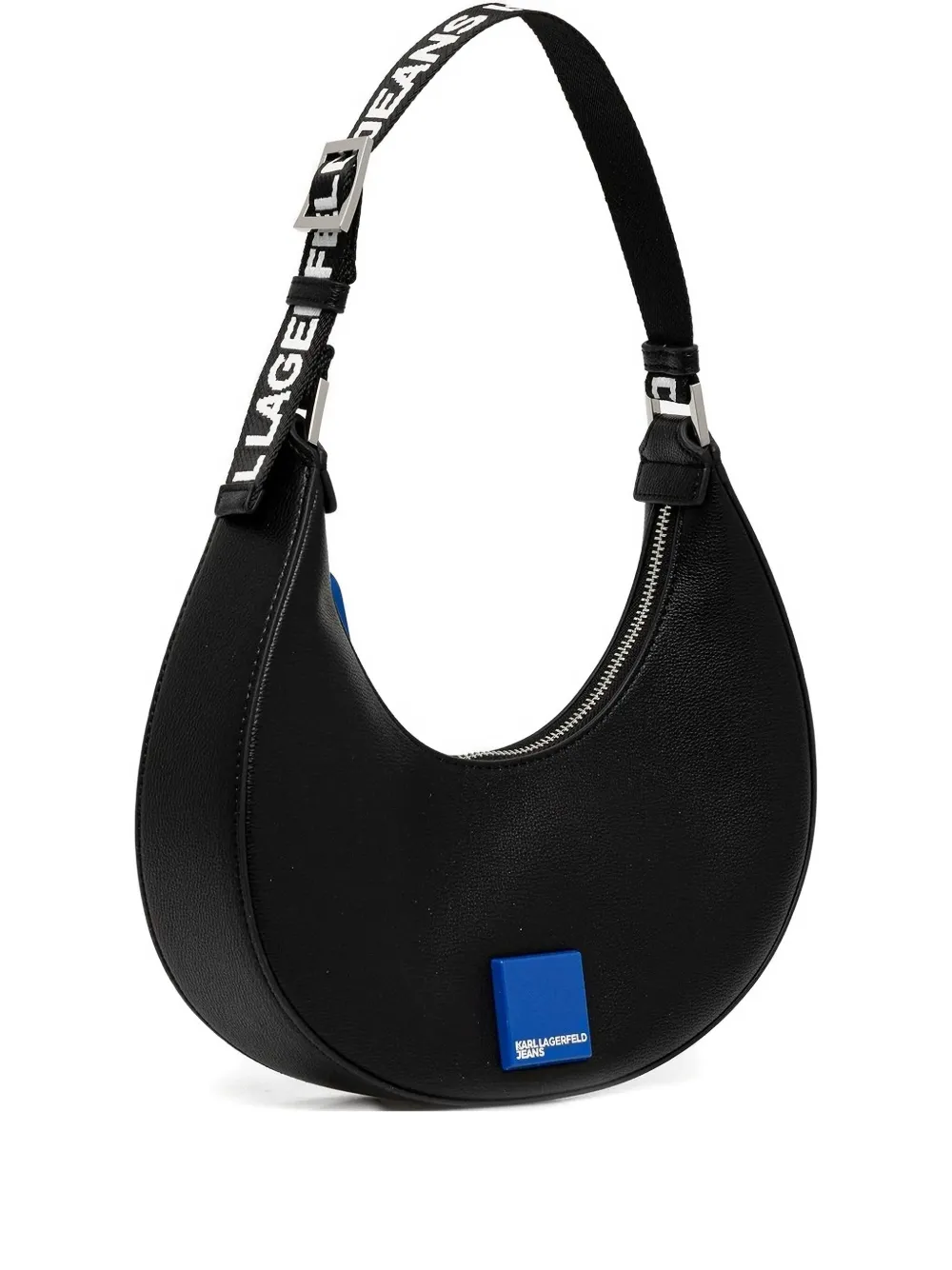 Karl Lagerfeld Jeans Half-Moon branded-strap shoulder bag | Black | Image 1