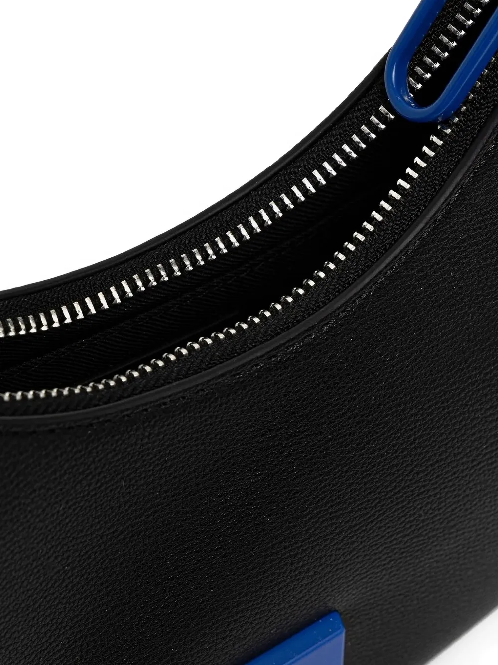 Karl Lagerfeld Jeans Half-moon Branded-strap Shoulder Bag In Black
