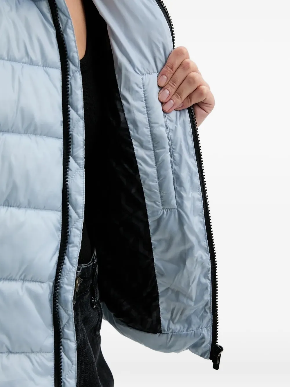 Karl Lagerfeld Jeans Donsjack met capuchon Blauw