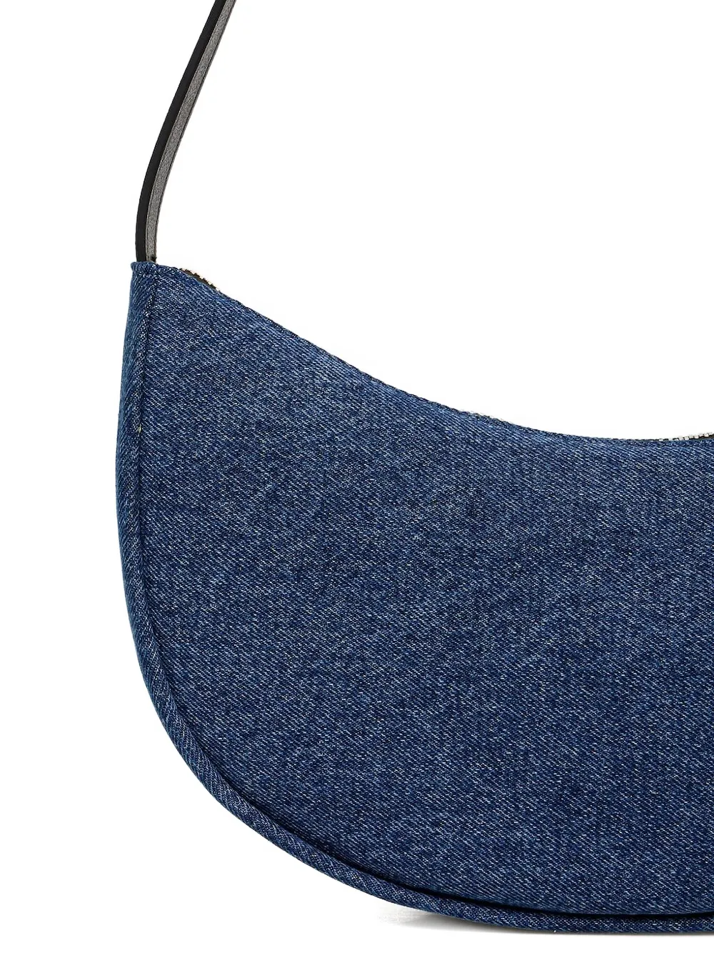 Karl Lagerfeld Jeans denim half-moon messenger bag Blauw