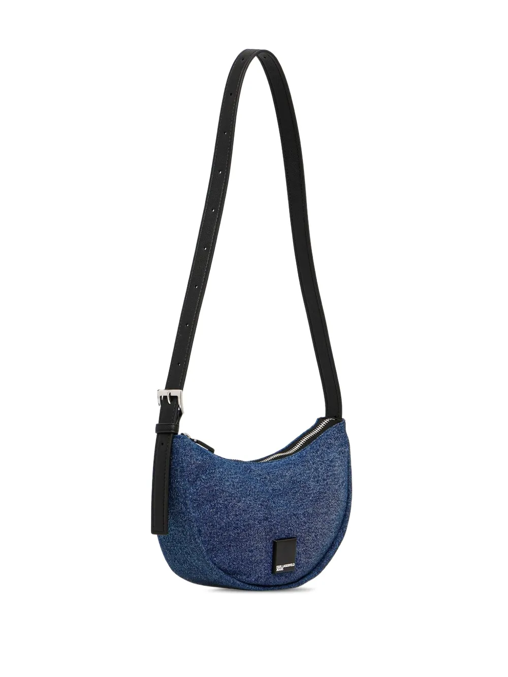 Karl Lagerfeld Jeans Denim Half Moon messengertas - Blauw
