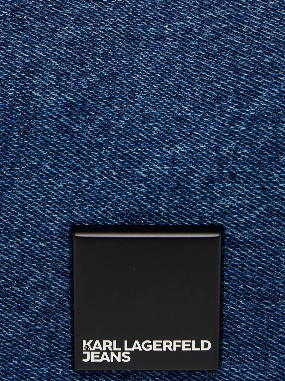 Karl Lagerfeld Jeans Box Logo denim crossbodytas Blauw