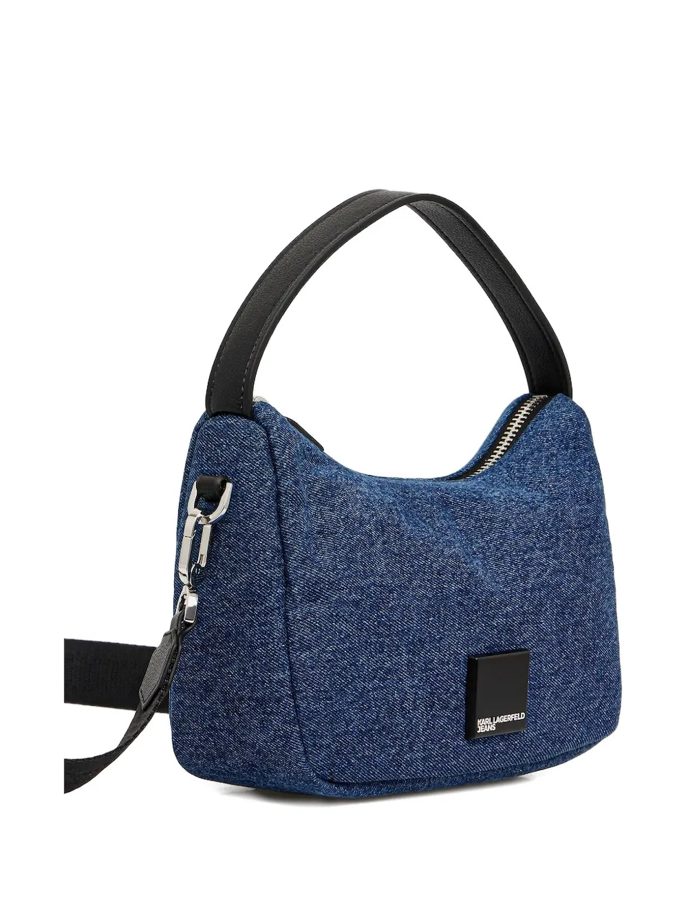 Karl Lagerfeld Jeans Box Logo denim crossbodytas Blauw