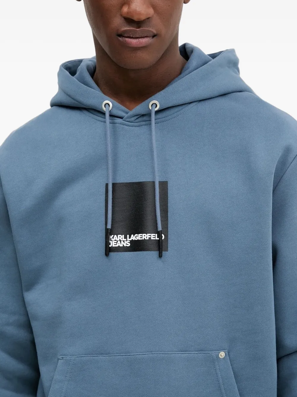 Karl Lagerfeld Jeans Hoodie met logopatch Blauw