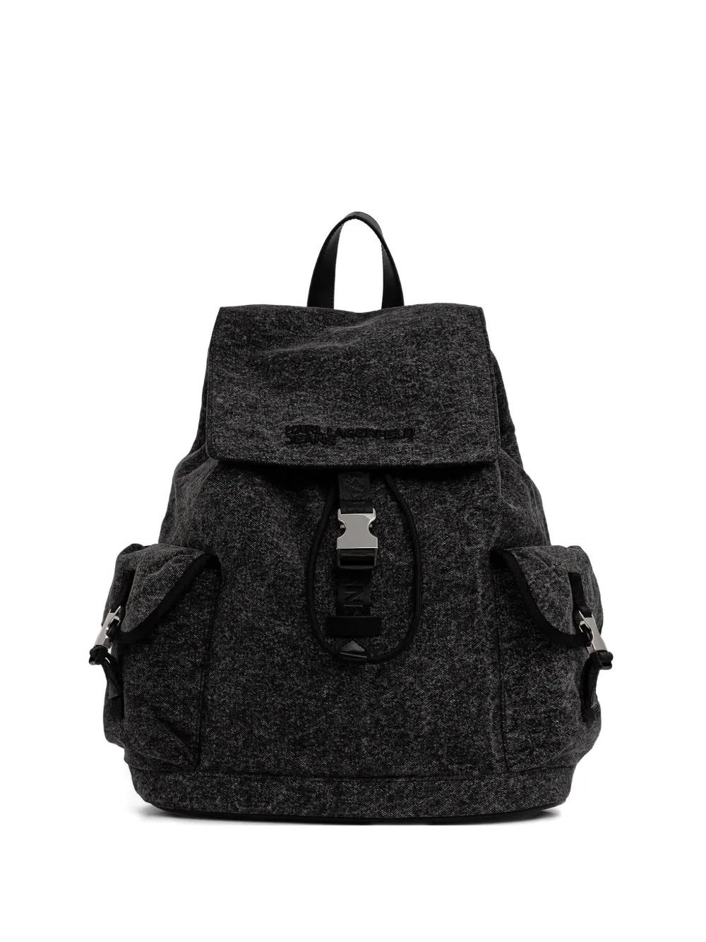 buckle-fastening drawstring backpack