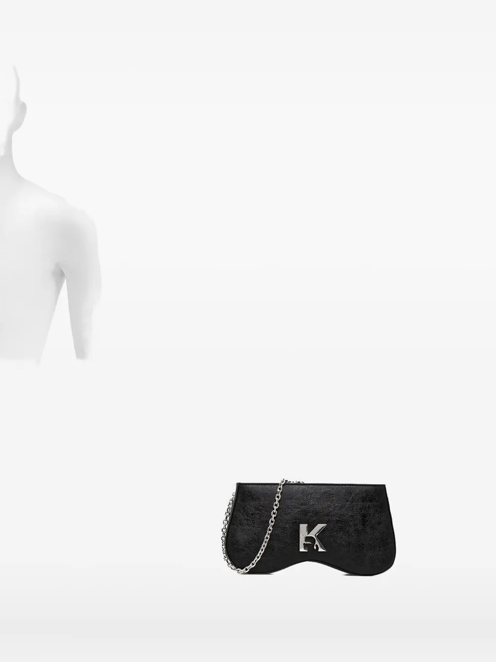 Karl Lagerfeld Jeans chain-strap K-logo shouder bag Zwart