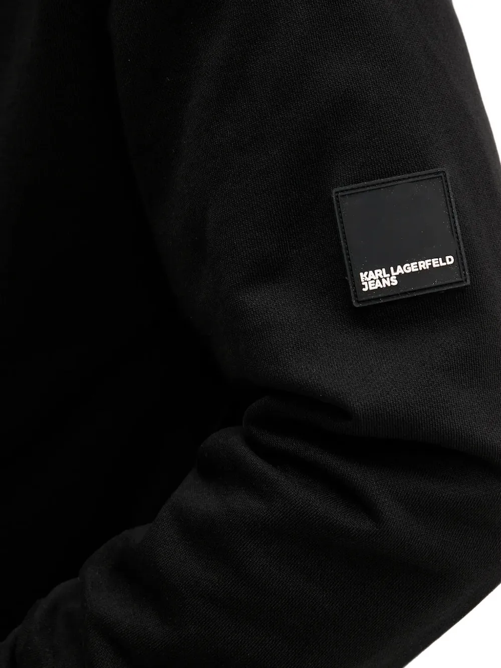 Karl Lagerfeld Jeans logo-patch hooded sweater Zwart