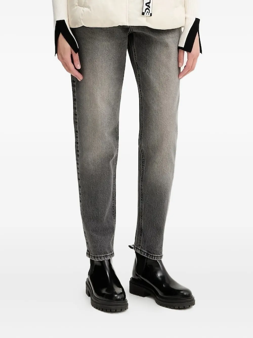 Karl Lagerfeld Jeans logo-plaque jeans Grijs