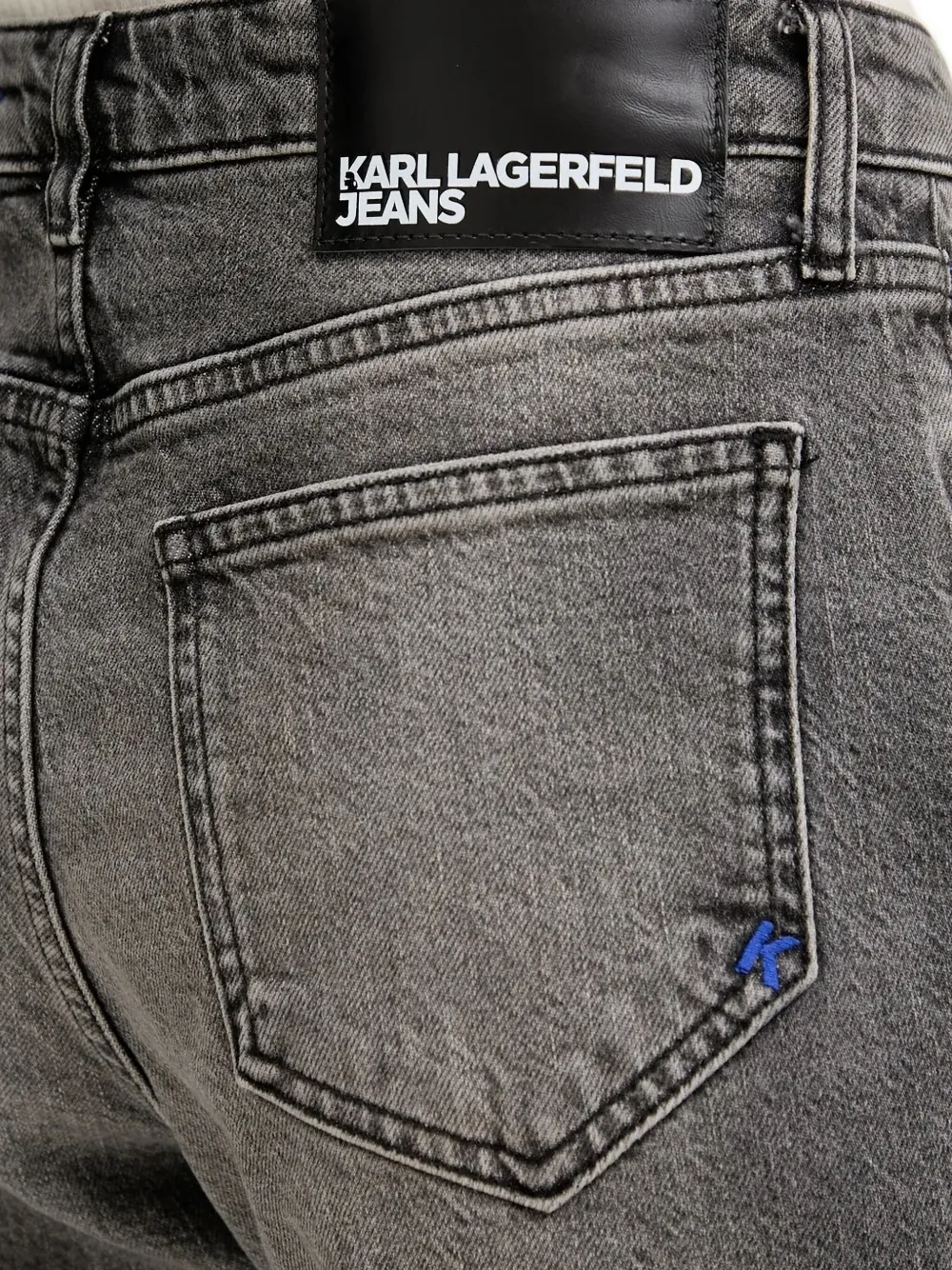 Karl Lagerfeld Jeans logo-plaque jeans Grijs