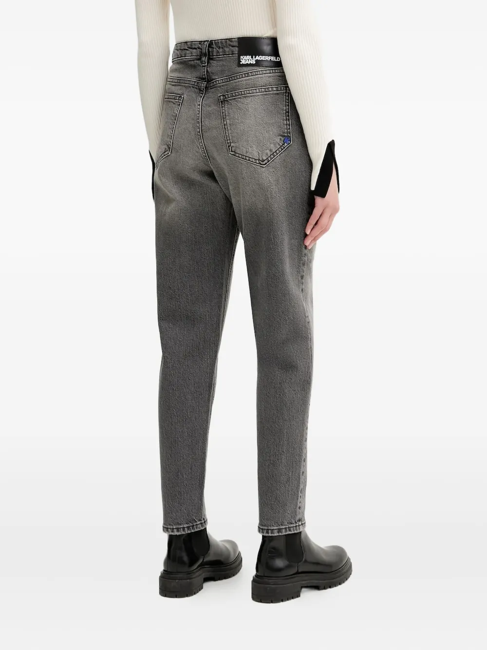 Karl Lagerfeld Jeans Jeans met logoplakkaat - Grijs