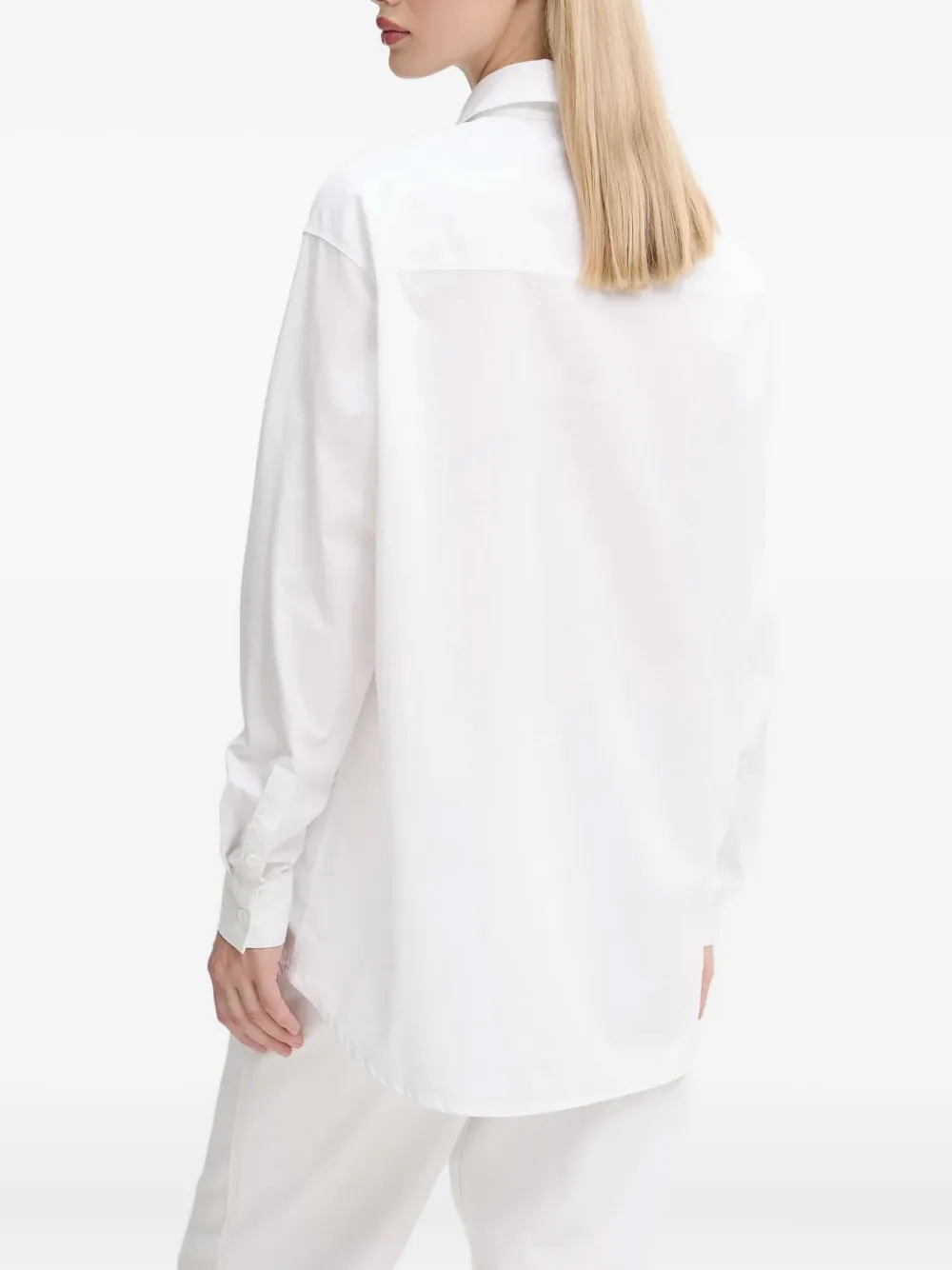 Karl Lagerfeld Jeans Blouse met geborduurd logo Wit