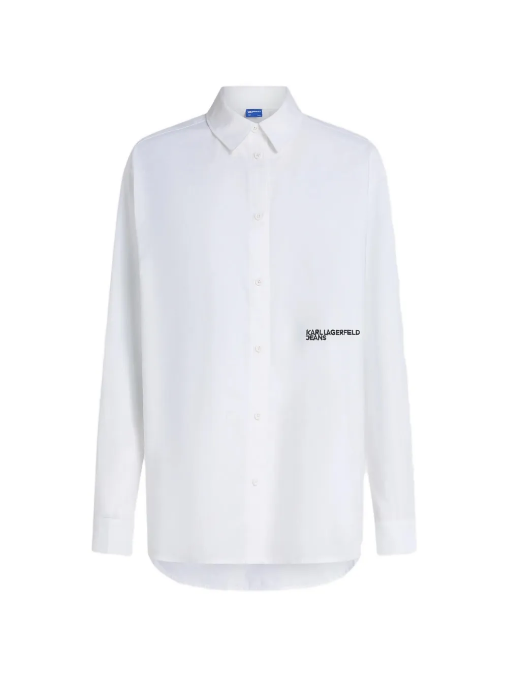 Karl Lagerfeld Jeans logo-embroidered shirt - Weiß