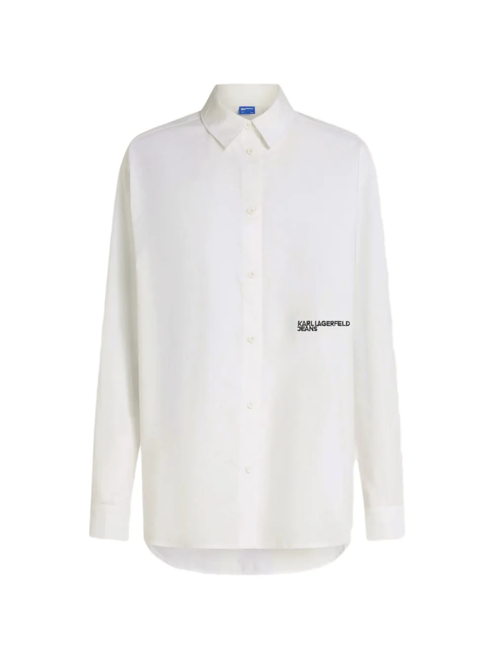 Karl Lagerfeld Jeans Blouse met geborduurd logo Wit