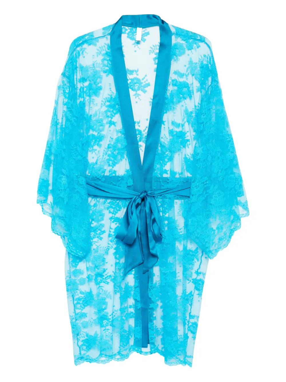Dolci Follie Badjas met satijnen taille Blauw