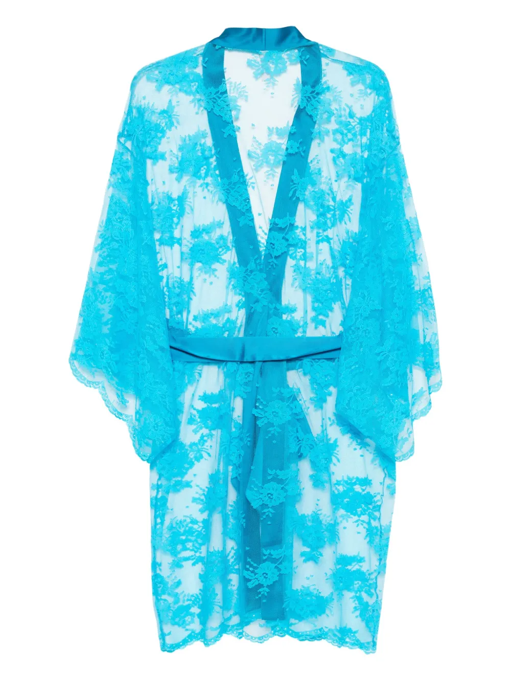 Dolci Follie Badjas met satijnen taille Blauw