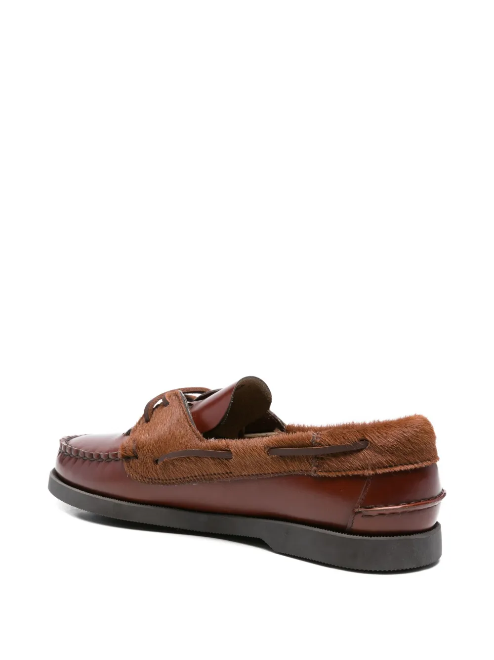 Hereu leather boat shoes Brown