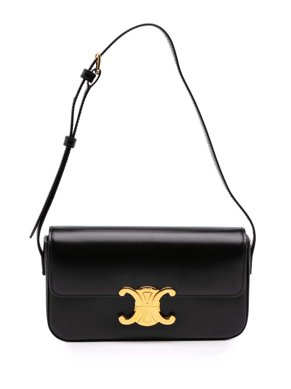 Céline Pre-Owned 2021 Shiny Calfskin Claude shoulder bag - ブラック Céline Pre-Owned 2021 Shiny Calfskin Claude shoulder bag - ブラック