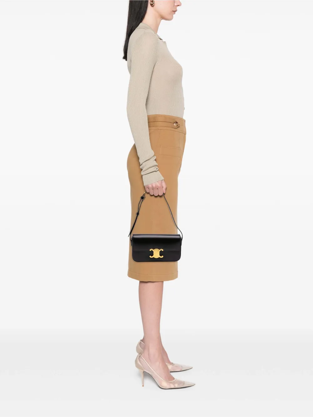 Céline Pre-Owned 2021 Shiny Calfskin Claude shoulder bag | Pre-Owned | Image 2