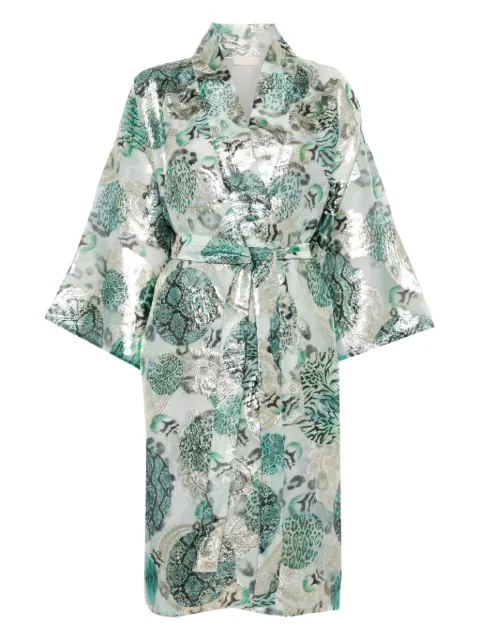 Dolci Follie metallic-print mid-length robe