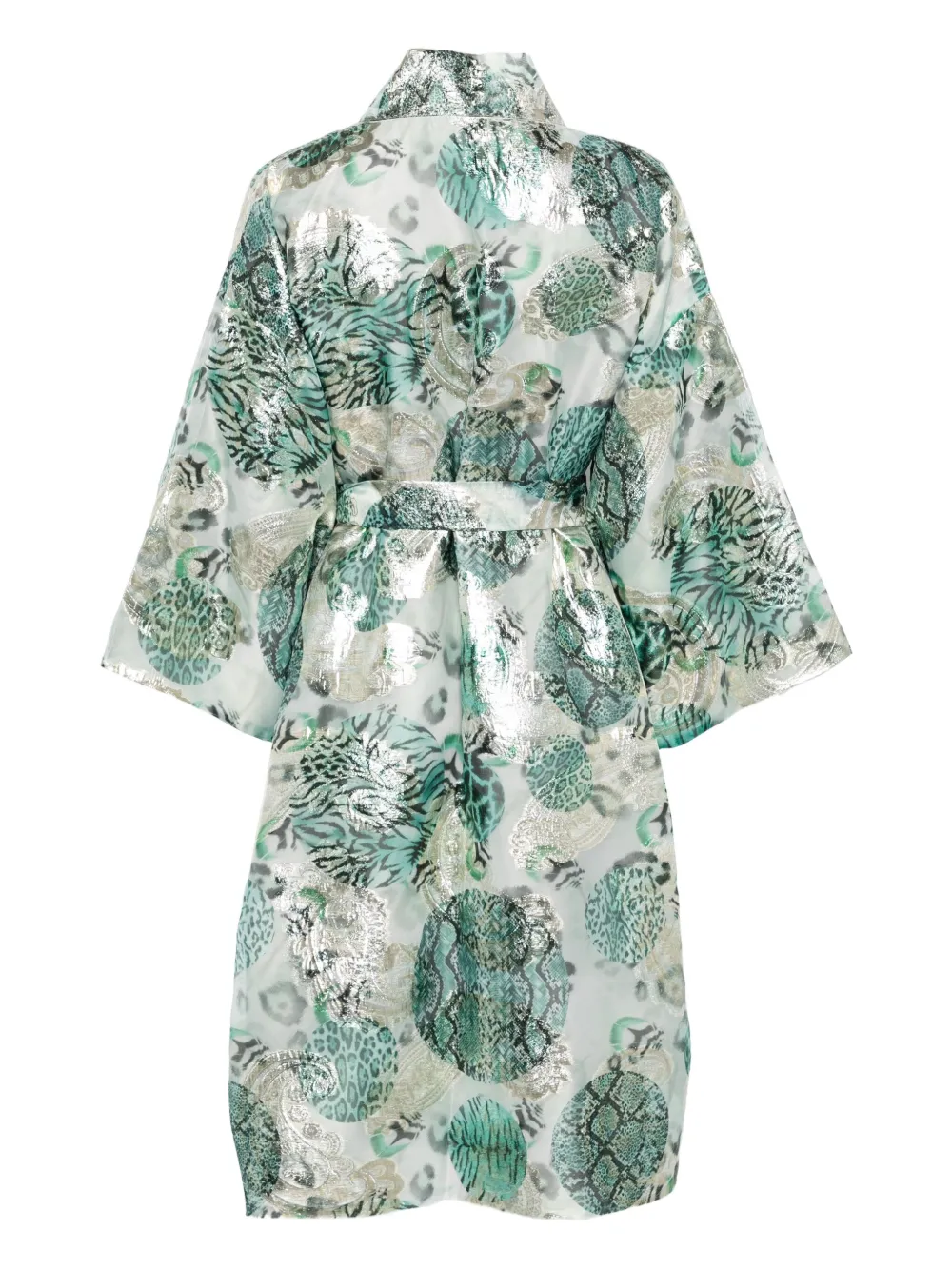 Dolci Follie Midi-badjas met metallic print Groen