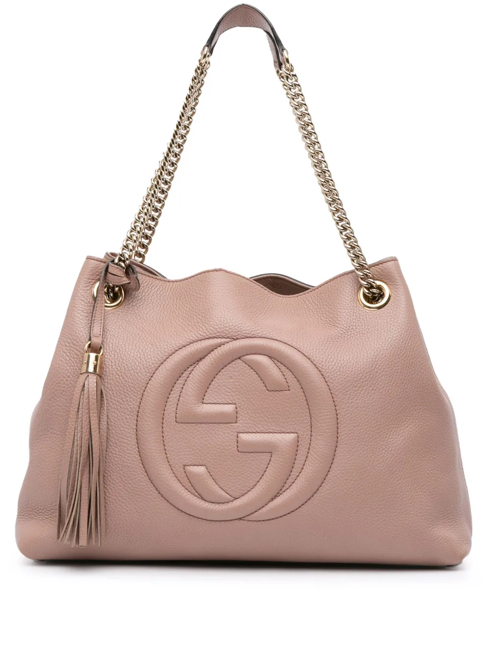 Gucci Pre-Owned 2016-2025 Medium Leather Soho Chain tote bag - ブラウン Gucci Pre-Owned 2016-2025 Medium Leather Soho Chain tote bag - ブラウン