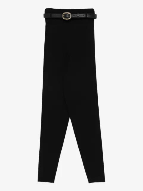 Self-Portrait belted knit trousers