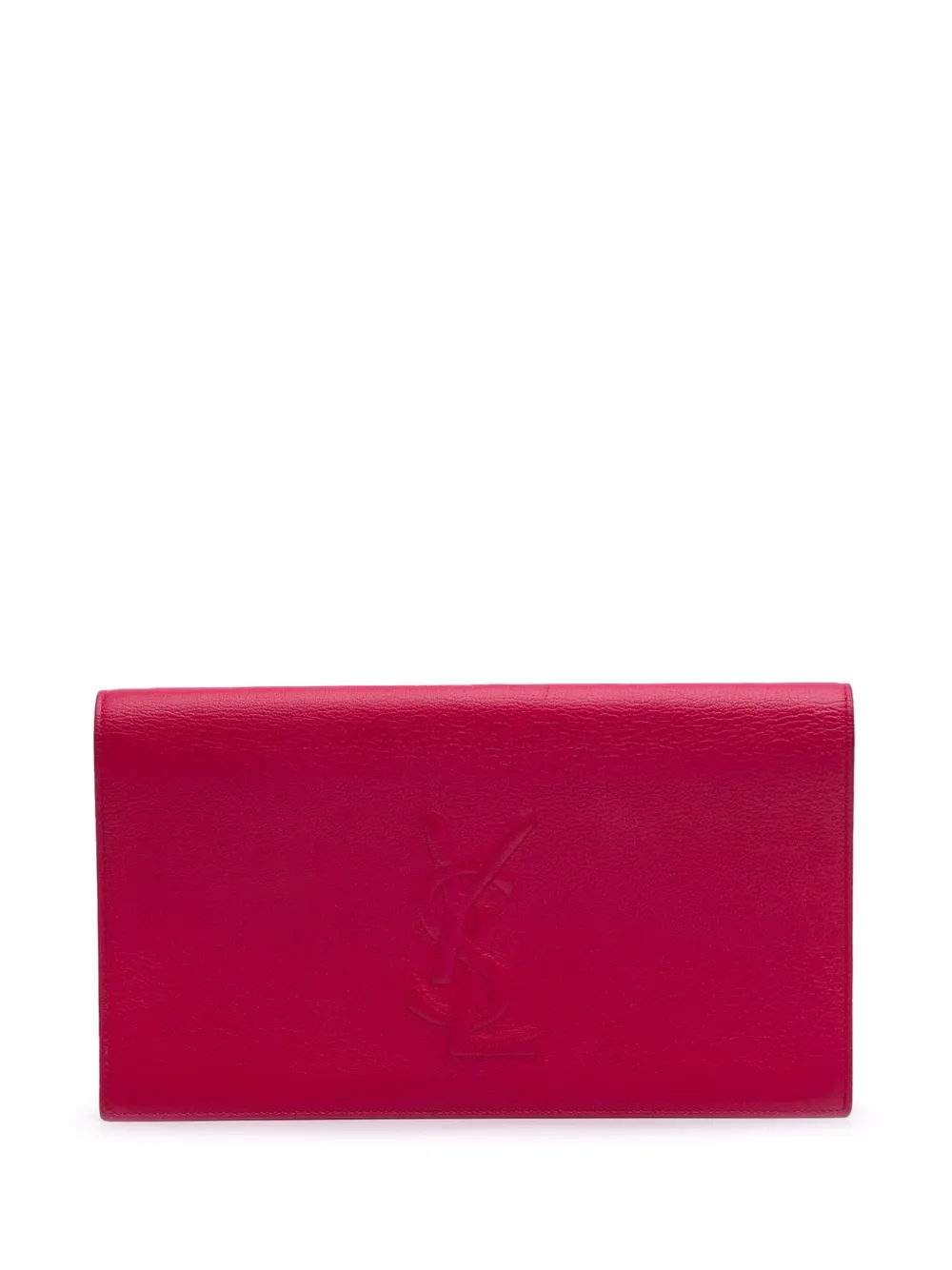 Saint Laurent Pre-Owned 2000-2012ラージ レザー ベル ドゥ ジュール クラッチバッグ - ピンク Saint Laurent Pre-Owned 2000-2012ラージ レザー ベル ドゥ ジュール クラッチバッグ - ピンク