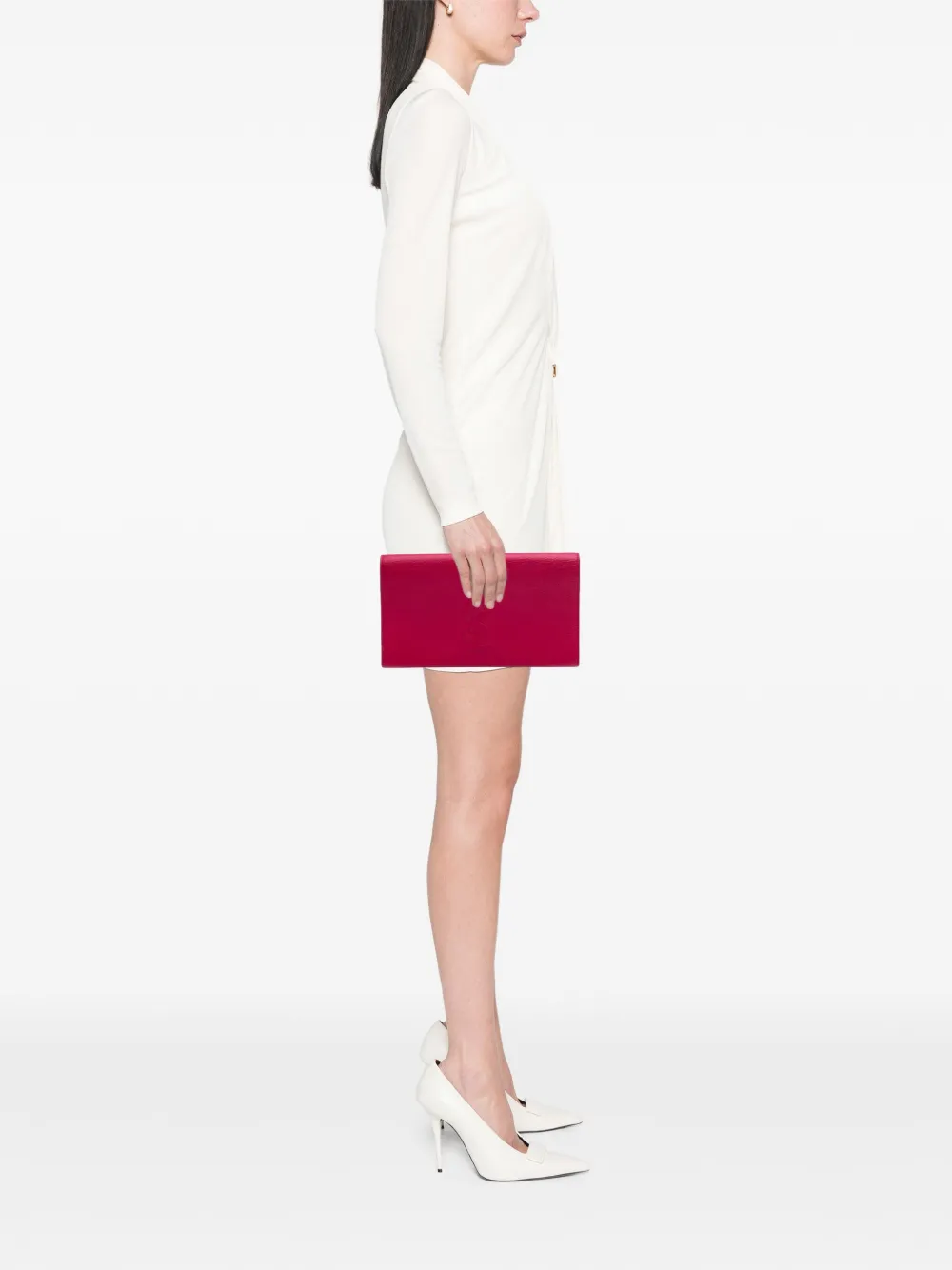 Saint Laurent Pre-Owned 2000-2012 Large Leather Belle De Jour clutch bag | Pre-Owned | Image 2