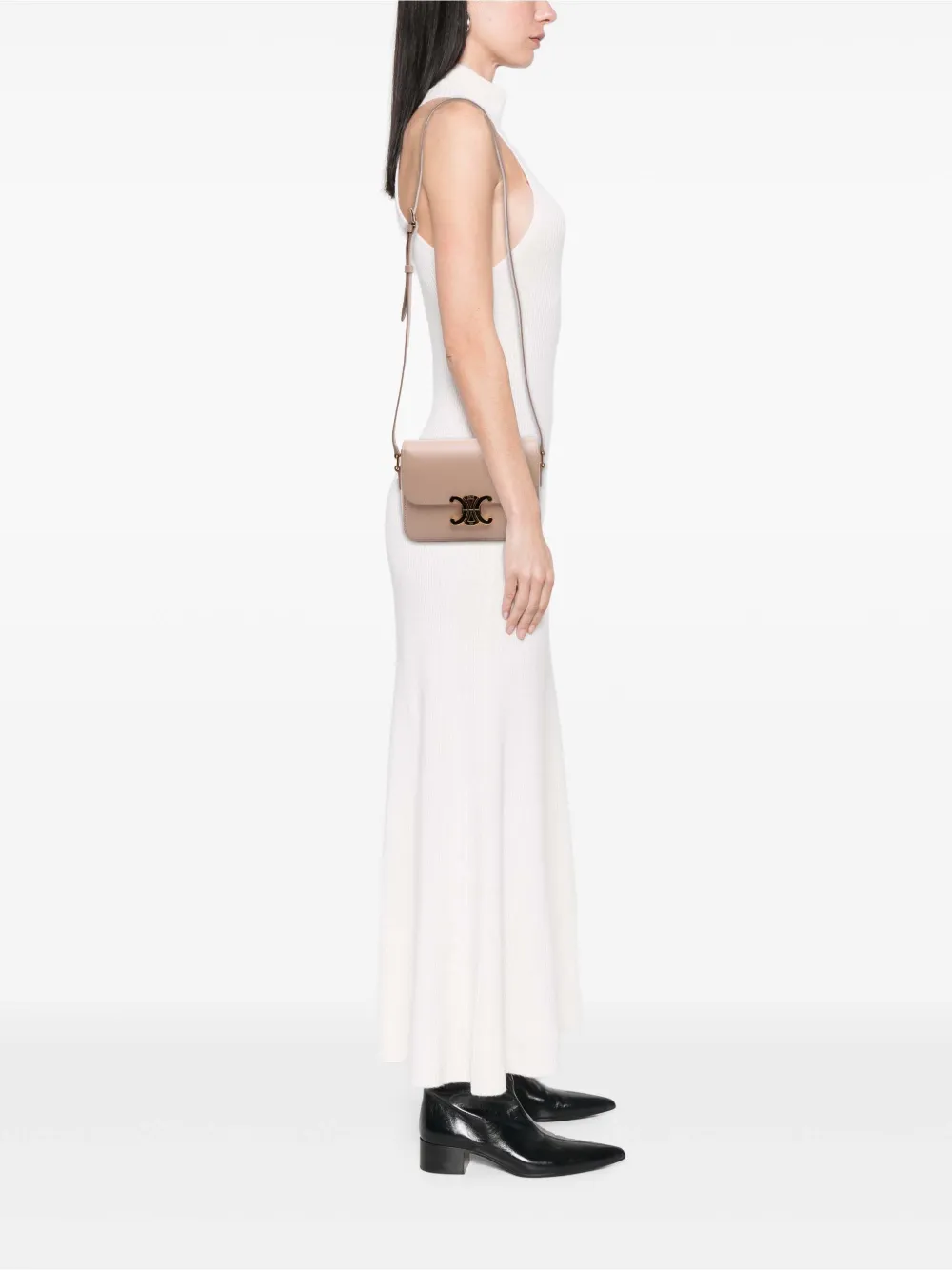 Celine Pre-Owned 2019 Teen Shiny Calfskin Triomphe crossbody bag | Pre-Owned | Image 2