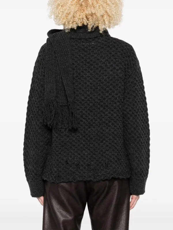 MM6 Maison Margiela チャンキーニット セーター | グレー | FARFETCH JP