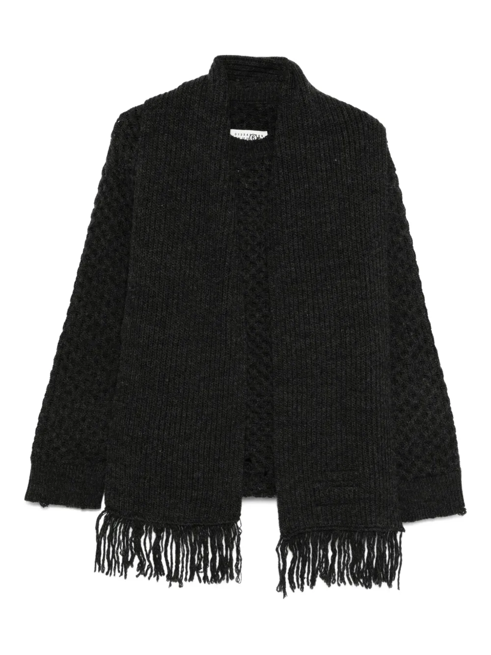 chunky-knit sweater