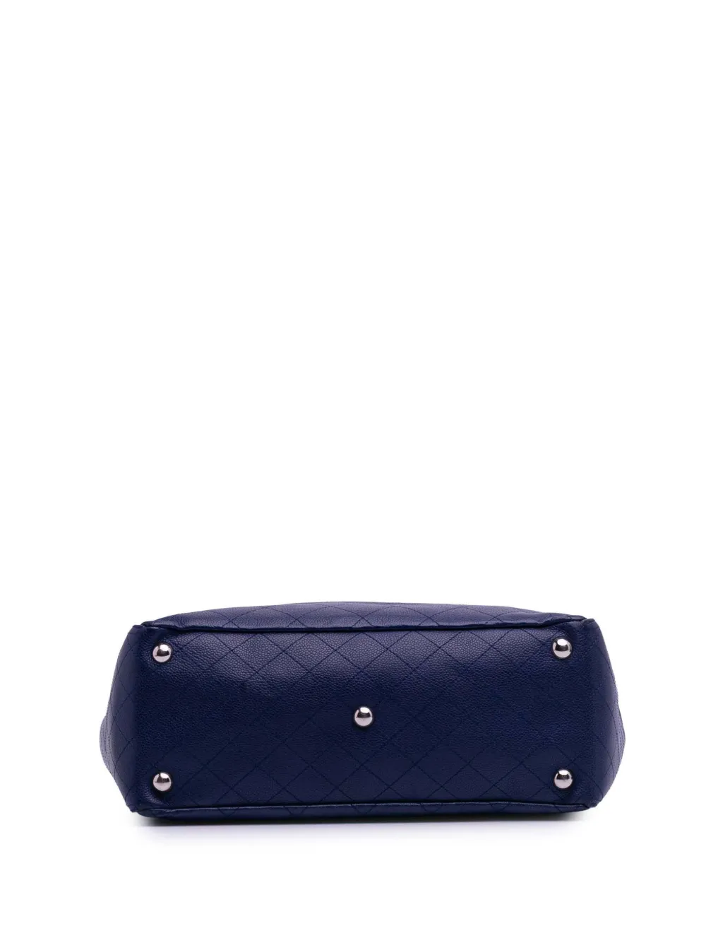 Pre-owned Chanel 2014 Medium Quilted Caviar Cc Pocket Tote Satchel