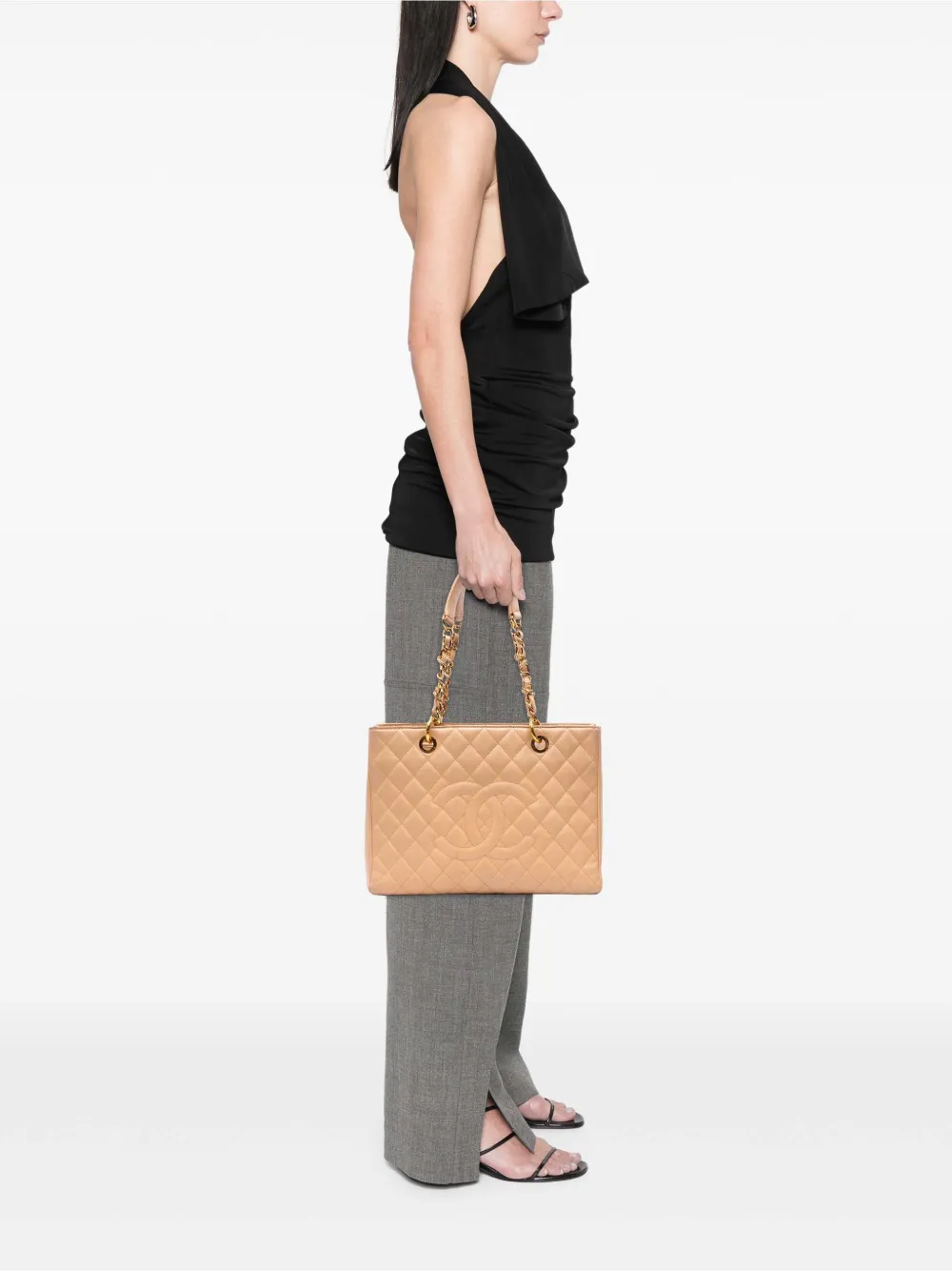 Pre-owned Chanel 2011 Caviar Grand Shopping Tote Bag