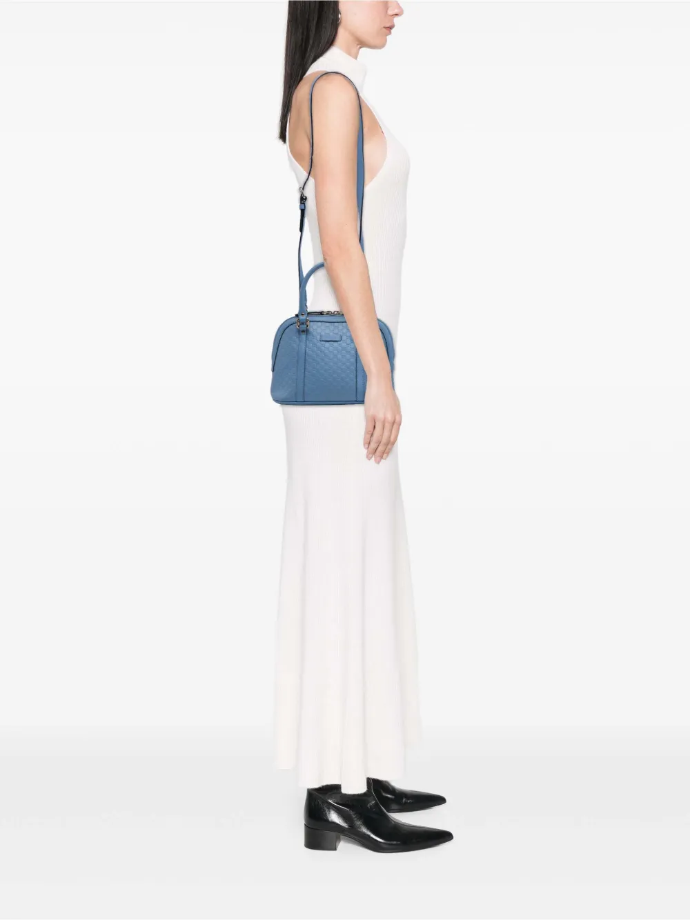 Pre-owned Gucci 2016-2025 Mini Microssima Dome Satchel