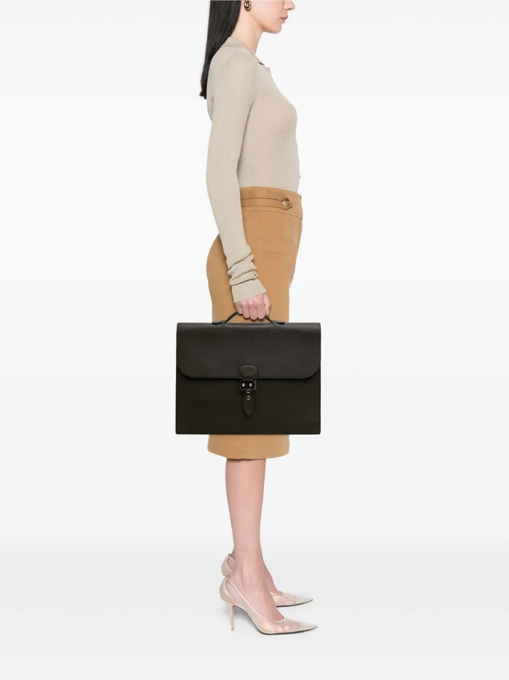 Hermès Pre-Owned 2011 Clemence Sac a Depeches 38 business bag | Pre-Owned | Image 2