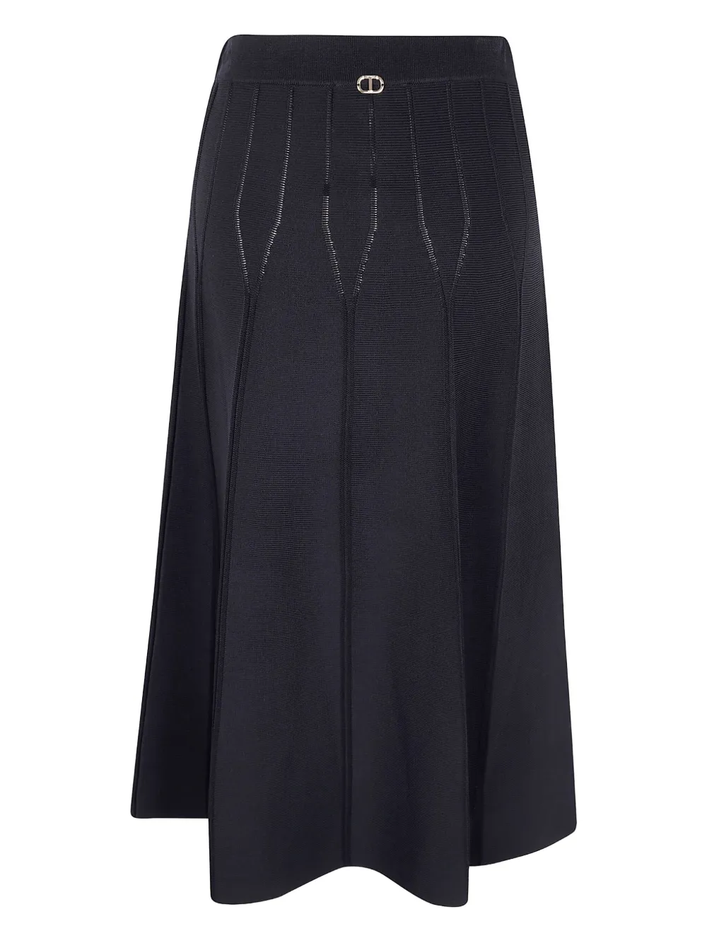 TWINSET ribbed knit midi skirt Zwart