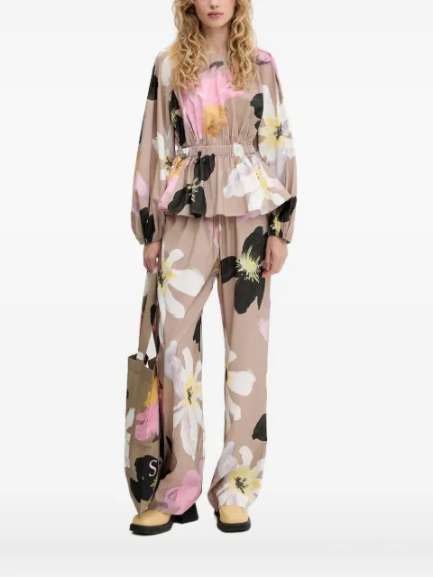 Stine Goya floral-print belted blouse 