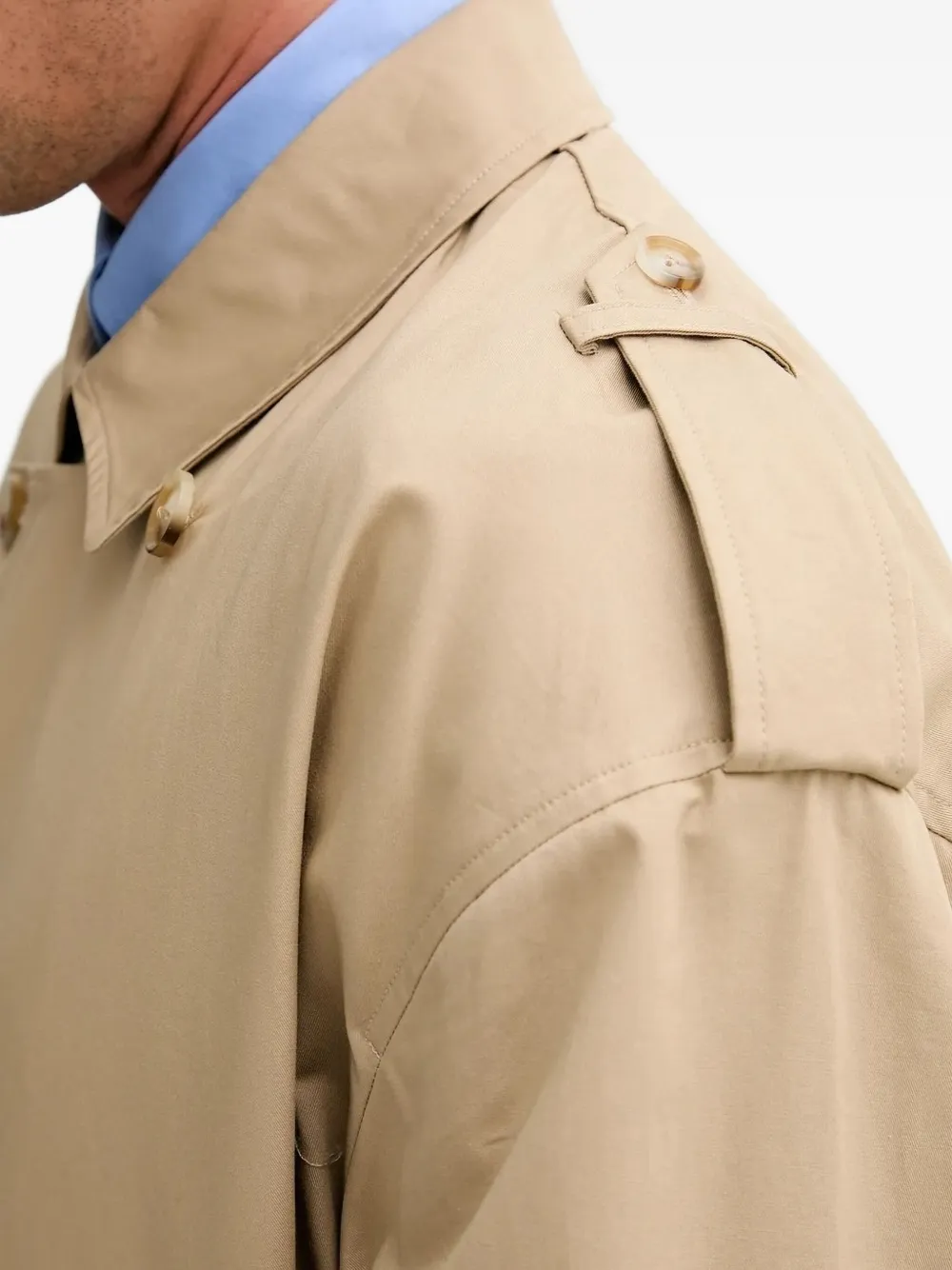 Les Deux Miles Double-breasted Belted Trench Coat In Brown