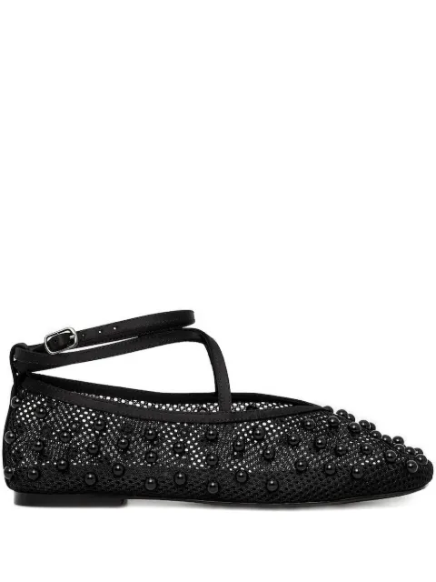 Stine Goya bead-embellished mesh ballet flats