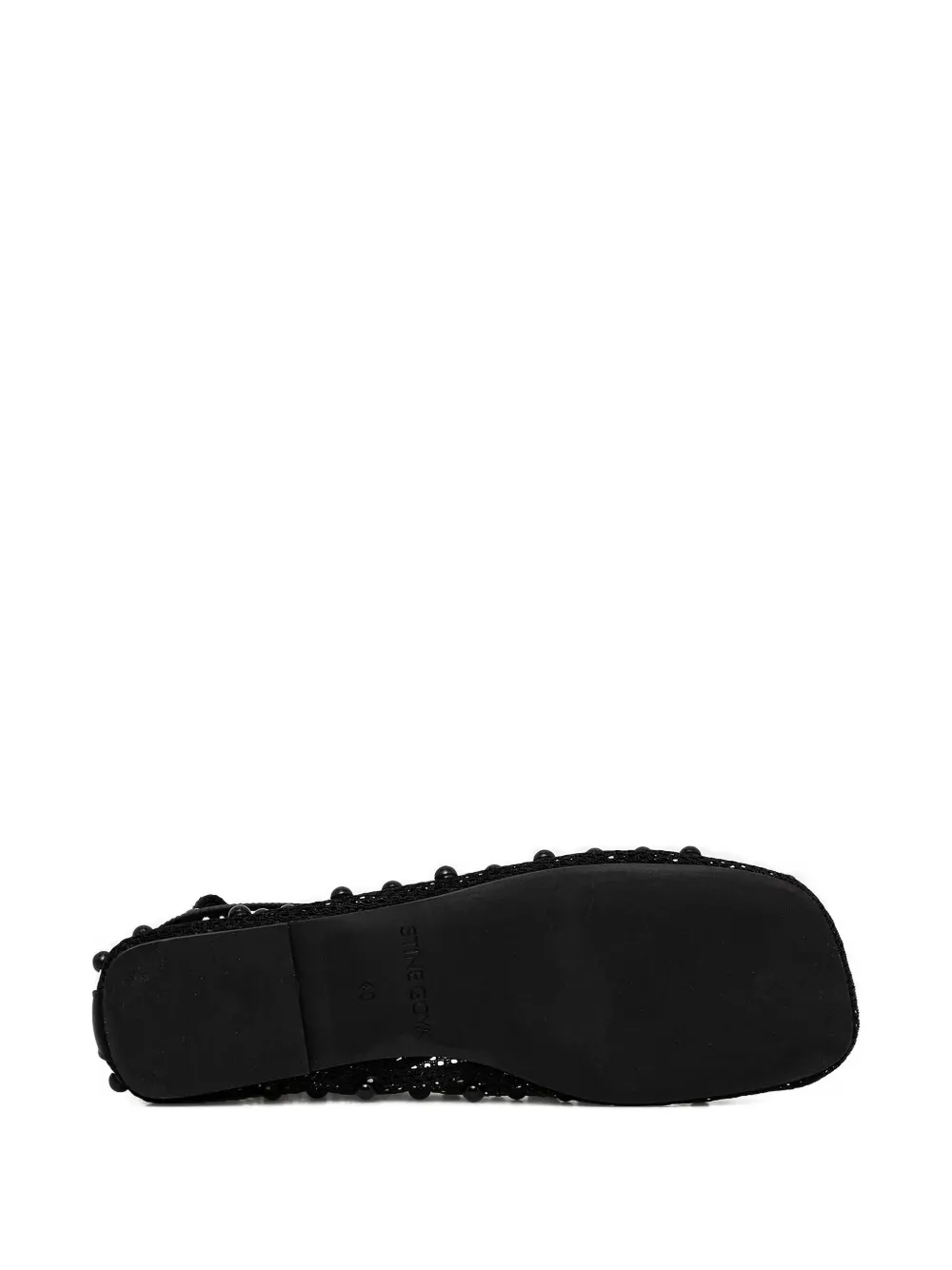 Stine Goya Bead-embellished Mesh Ballet Flats In Black