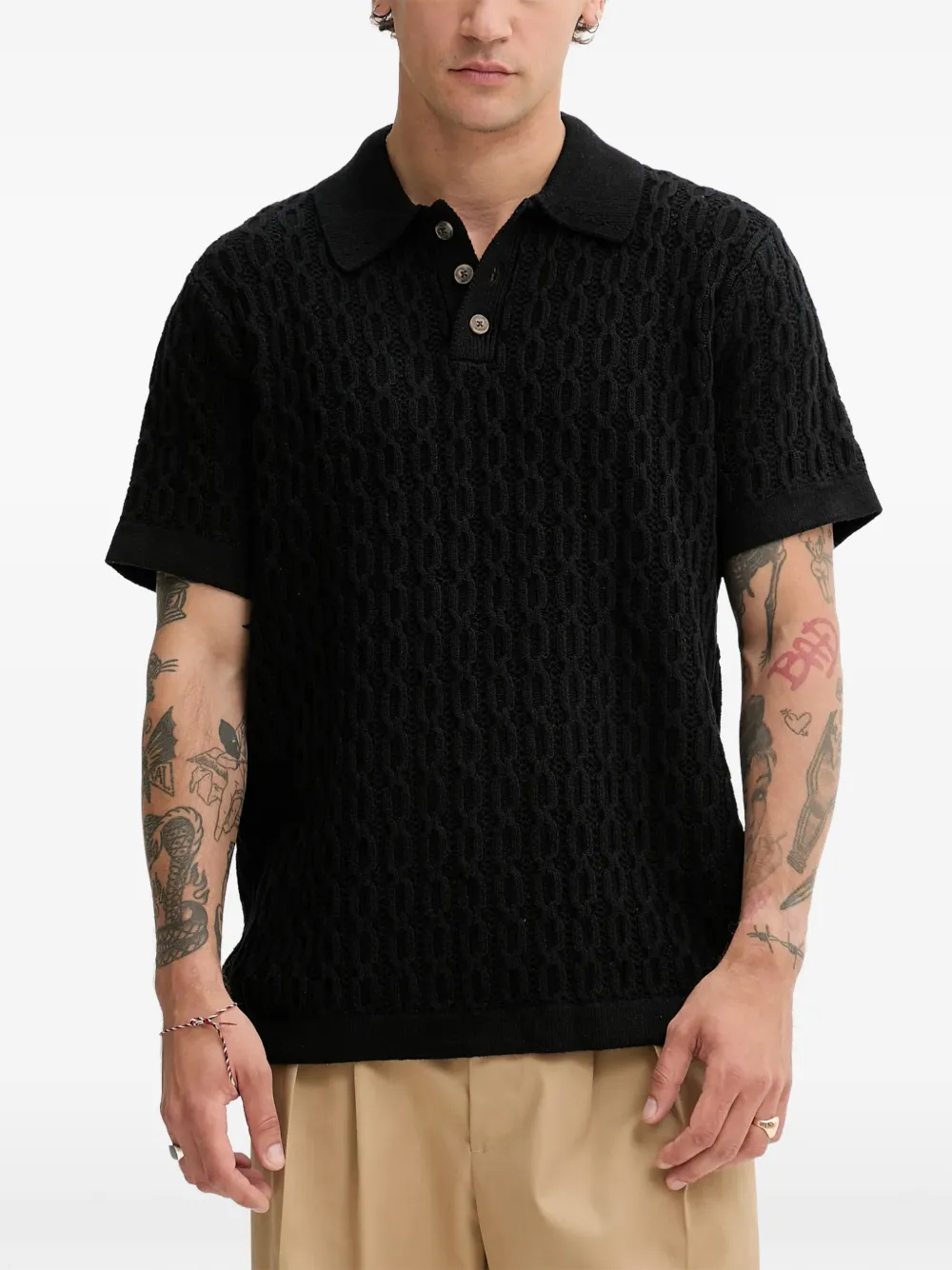 Les Deux short-sleeve polo shirt - Nero