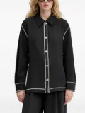 Stine Goya contrast-stitch button-down shirt - Black