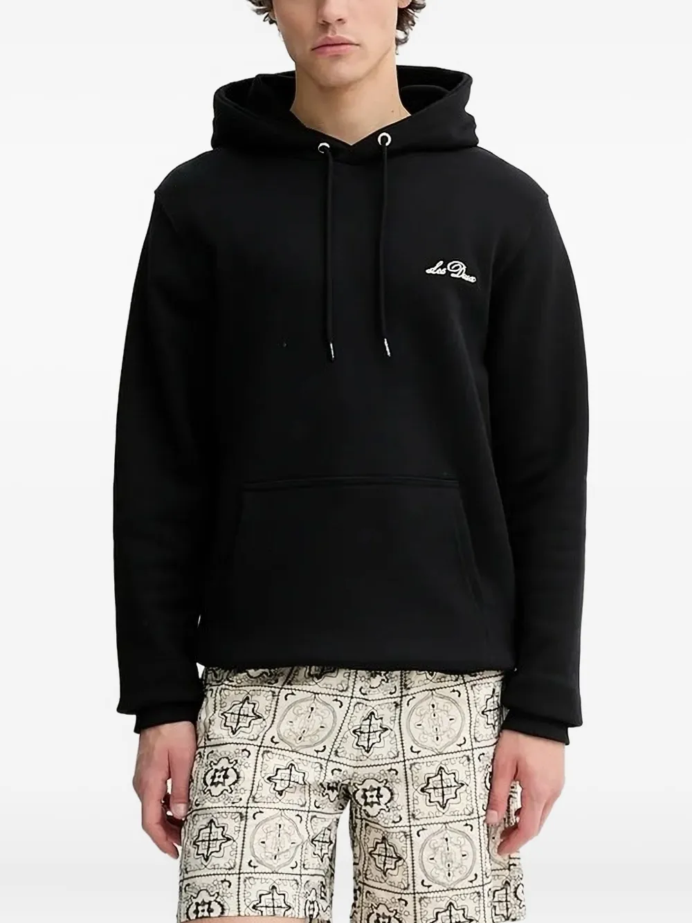 Les Deux palm-tree embroidered hoodie | Black | Image 1