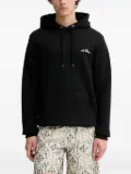 Les Deux palm-tree embroidered hoodie - Black