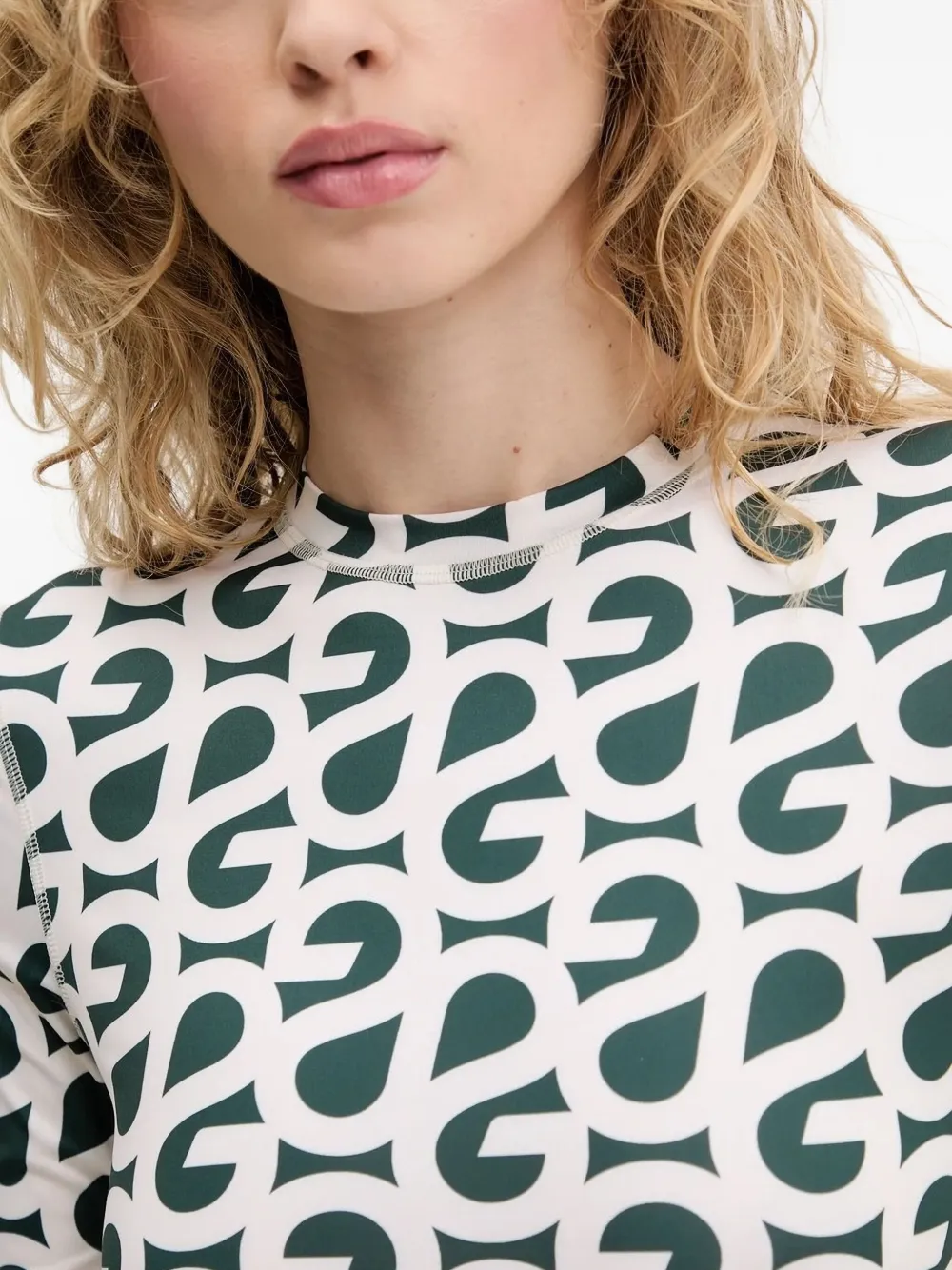 Stine Goya Monogram-print Short-sleeve T-shirt In Black