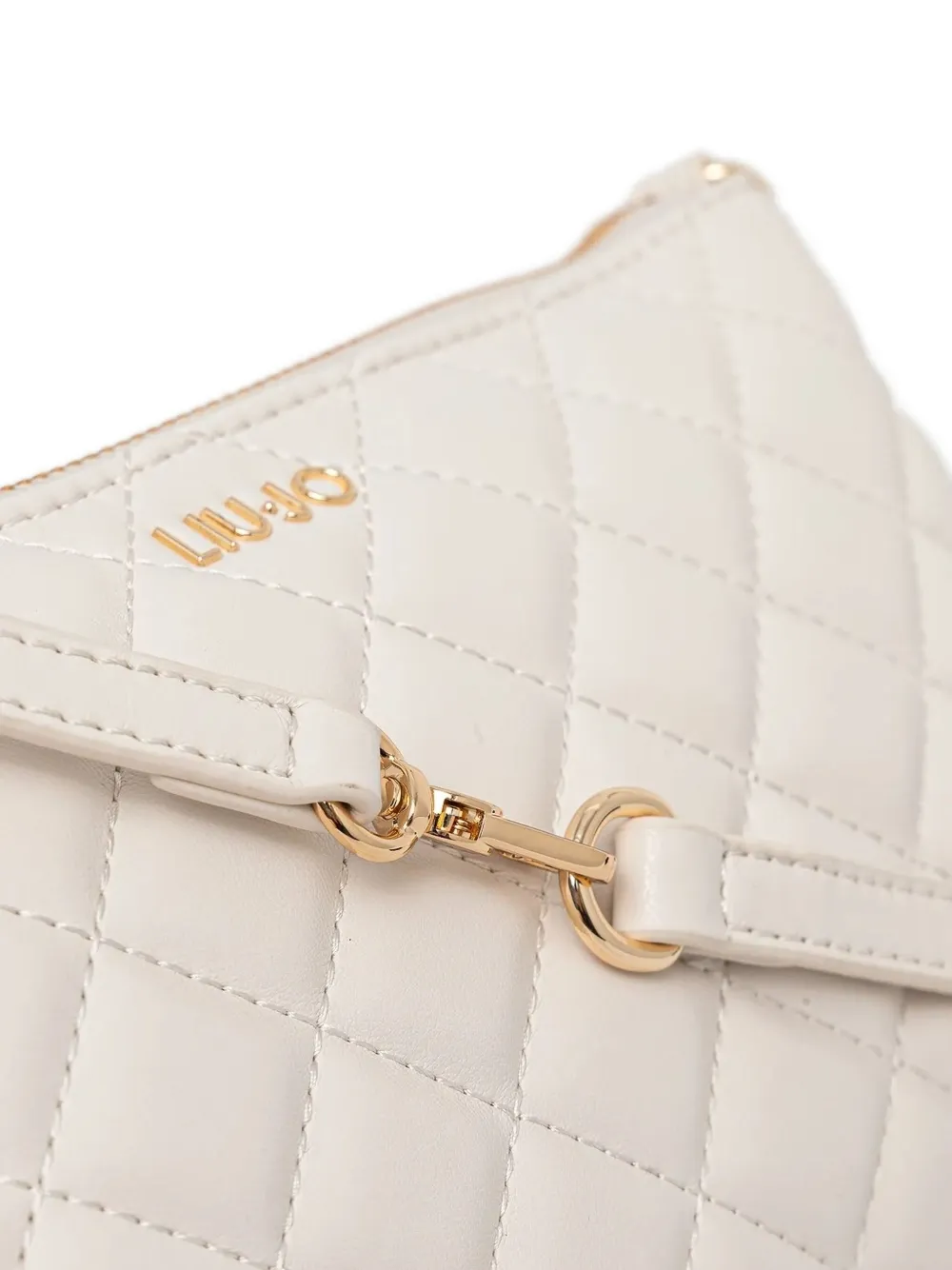 Liu •jo Quilted Cross Body Bag In Neutral